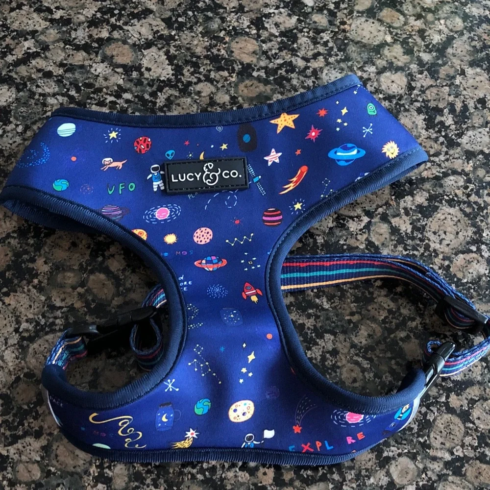 Lucy & Co. Space Doodle Reversible Harness in Gently used condition!